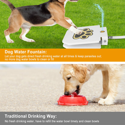 Step-On Dog Water Fountain — Outdoor Paw-Activated Sprinkler