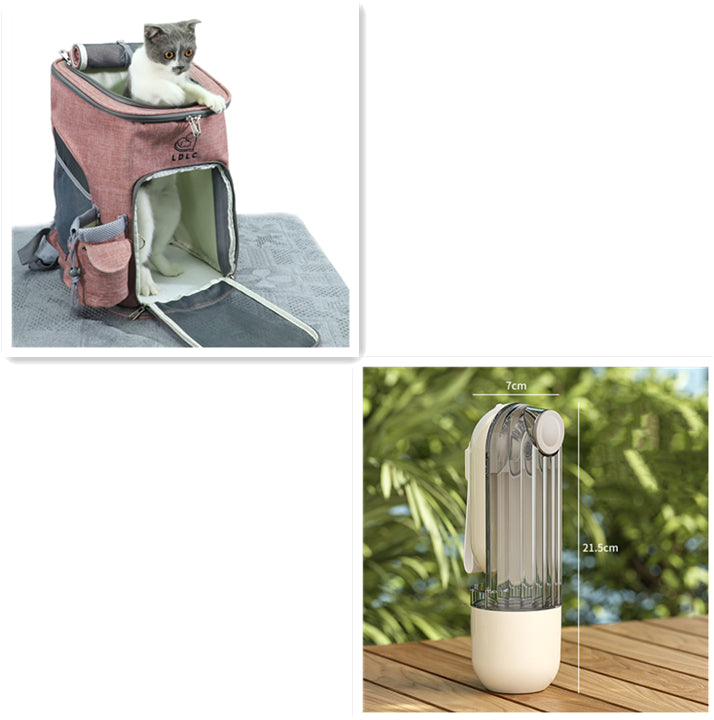 2-in-1 Portable Pet Water & Food Cup for Walks