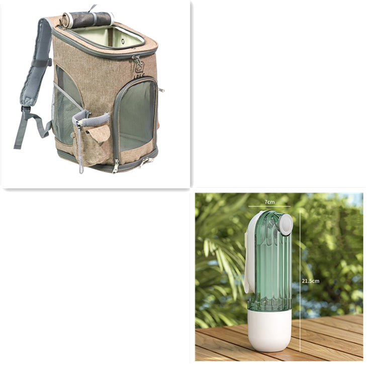 2-in-1 Portable Pet Water & Food Cup for Walks