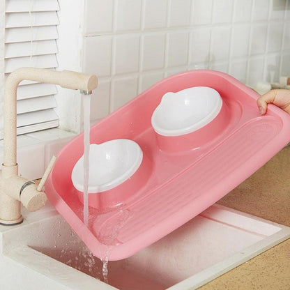 Eco-Friendly Dual-Purpose Pet Bowl - Non-Slip, Anti-Knock Design For