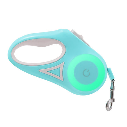 Retractable Dog Leash with Collar — One-Hand Brake & Lock