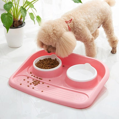 Eco-Friendly Dual-Purpose Pet Bowl - Non-Slip, Anti-Knock Design For