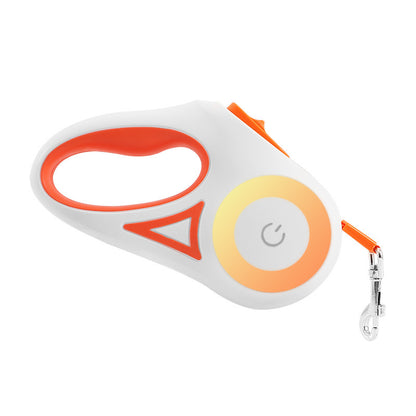 Retractable Dog Leash with Collar — One-Hand Brake & Lock