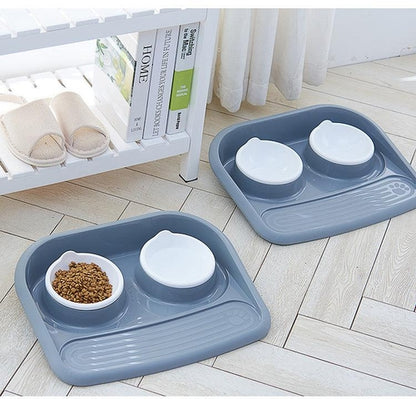 Eco-Friendly Dual-Purpose Pet Bowl - Non-Slip, Anti-Knock Design For