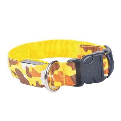 Camouflage LED Dog Collar — Light Up the Night Walk