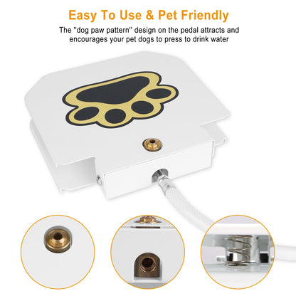 Step-On Dog Water Fountain — Outdoor Paw-Activated Sprinkler