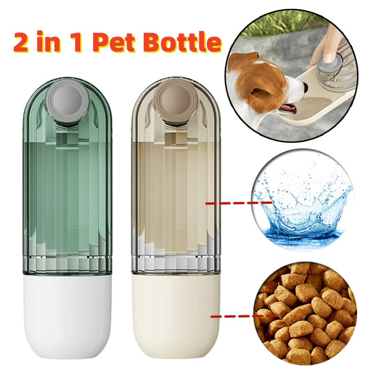 2-in-1 Portable Pet Water & Food Cup for Walks